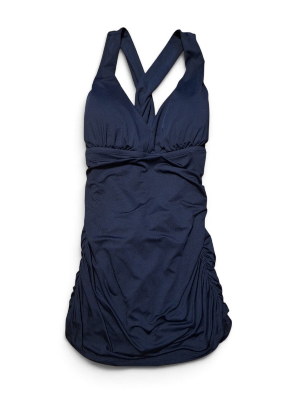 Ralph Lauren Black Plunge One Piece Halter Swim Dress Women's Size 18W Beach